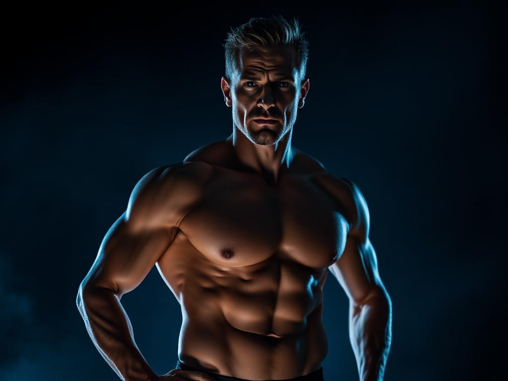 Confident man showing the results of Prime Male Enhancement